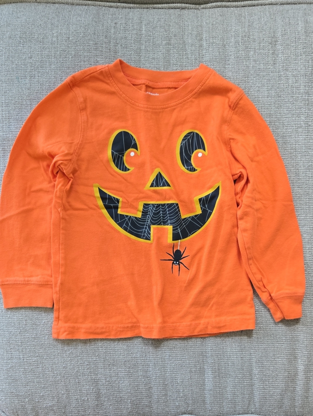 Carter's Halloween Pumpkin Face Halloween Long-Sleeve Shirt